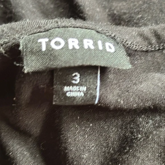 Torrid Mini Jersey Bodycon Dress Black 3 Plus Size 3X Pockets Sleeveless Snaps - Picture 11 of 13